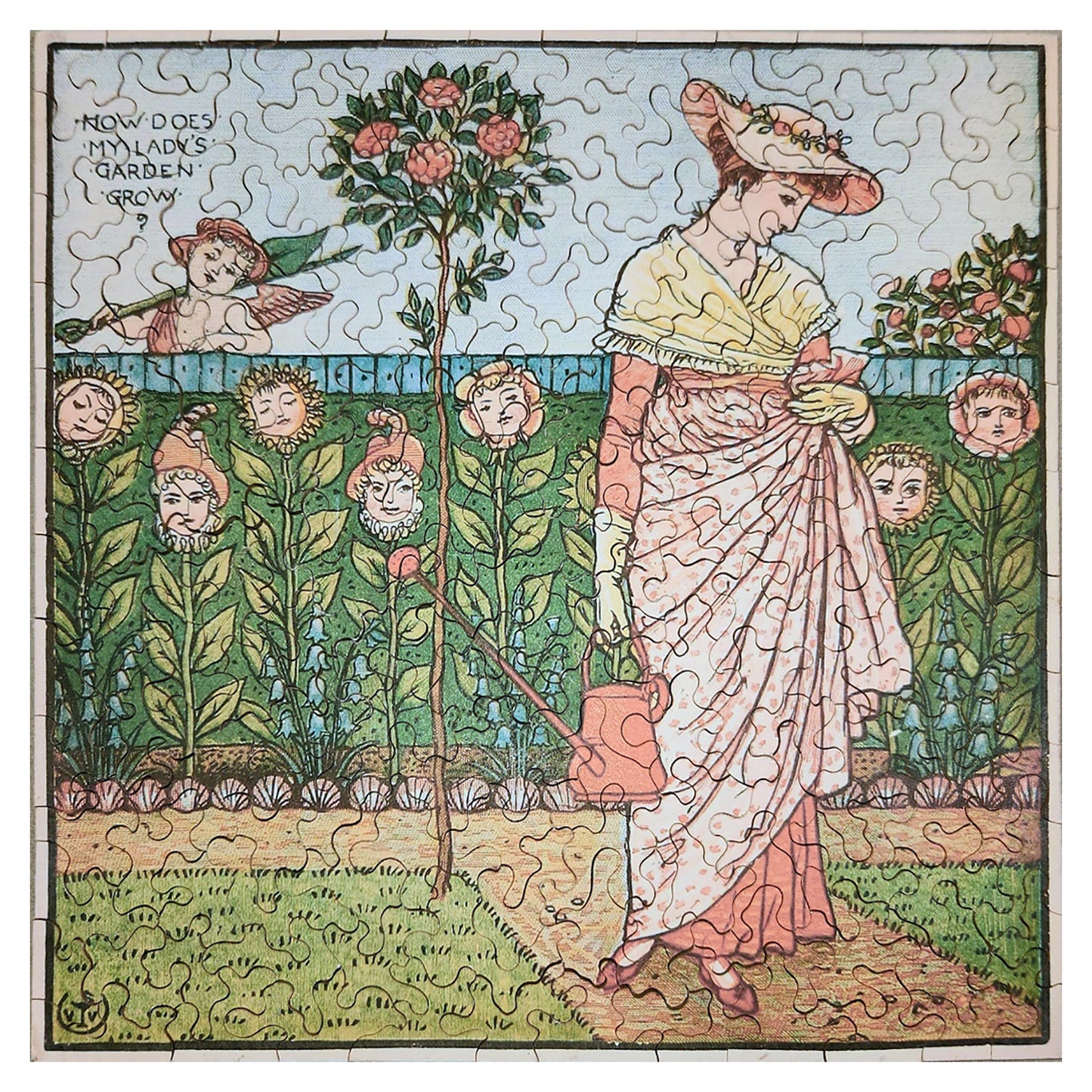 1010-155 How Does My Lady's Garden Grow - Walter Crane