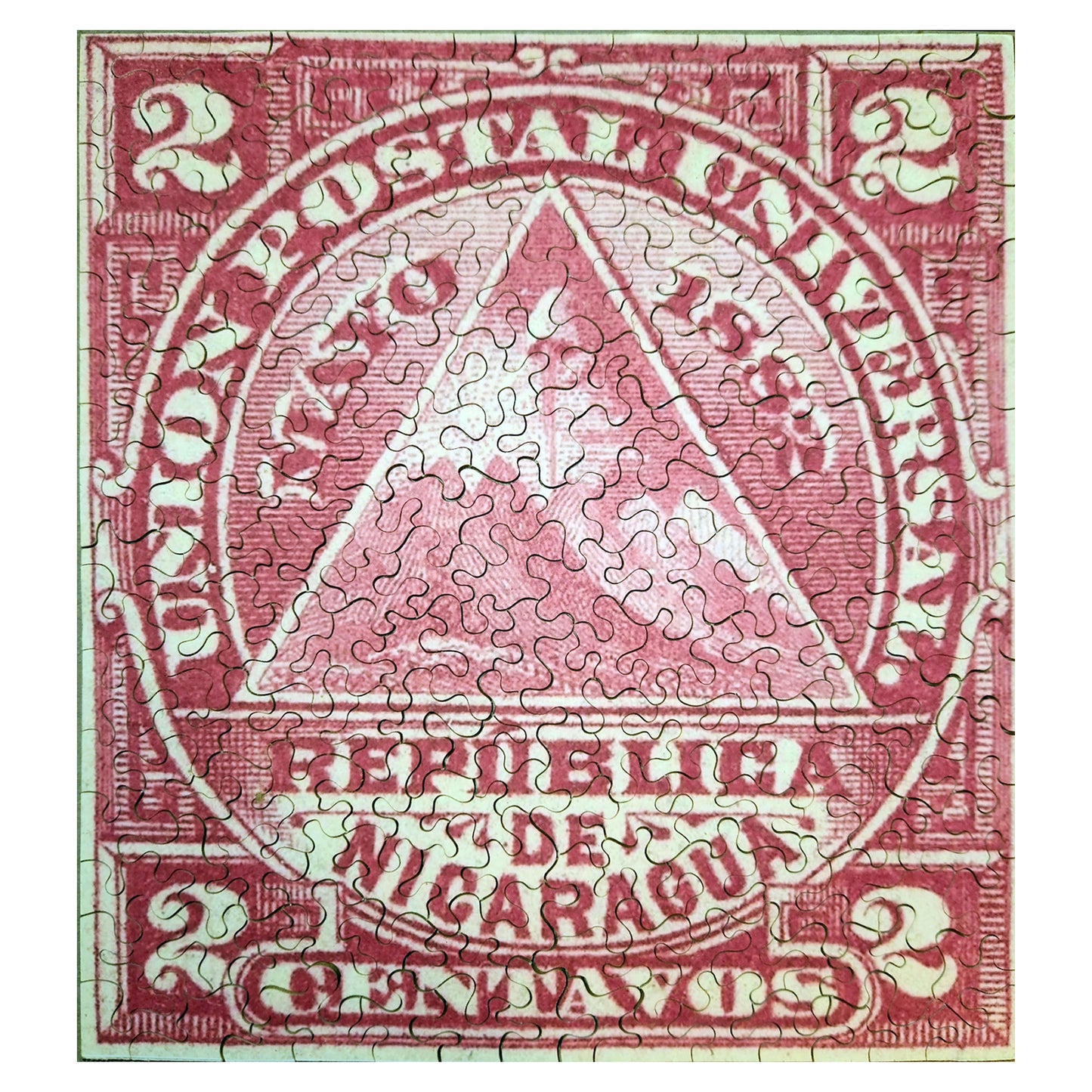 1011-07 Nicaragua 1882 Liberty Capmomotombo 2c Carmine Scott #14
