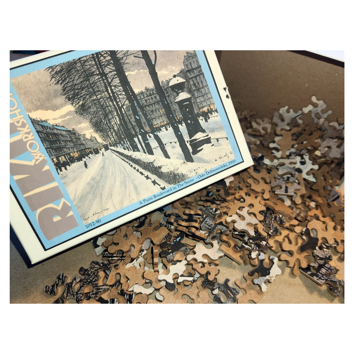 1012-90 A Paris Boulevard in The Snow - Odo Dobrowolski, 1910