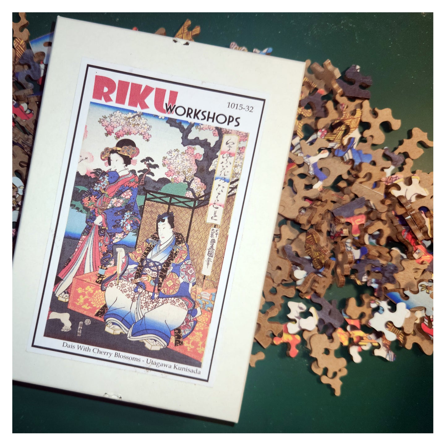 1015-32 Dais With Cherry Blossoms - Utagawa Kunisada, 1840