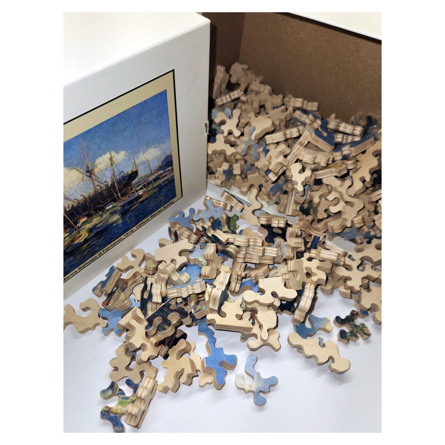 1015-419 A Whaleship on The Marine Railway at Fairhaven, 1916 - Clifford Warren Ashley