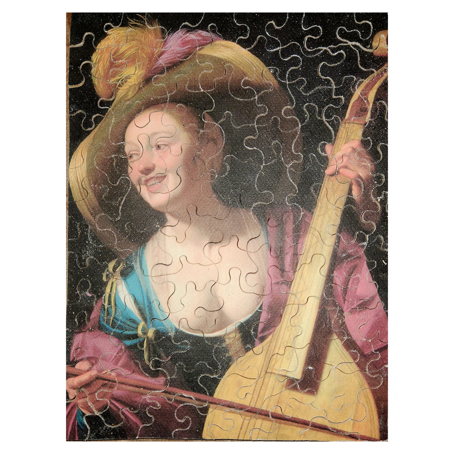 68-136 A Young Woman Playing a Viola Da Gamba - Gerrit Van Honthorst