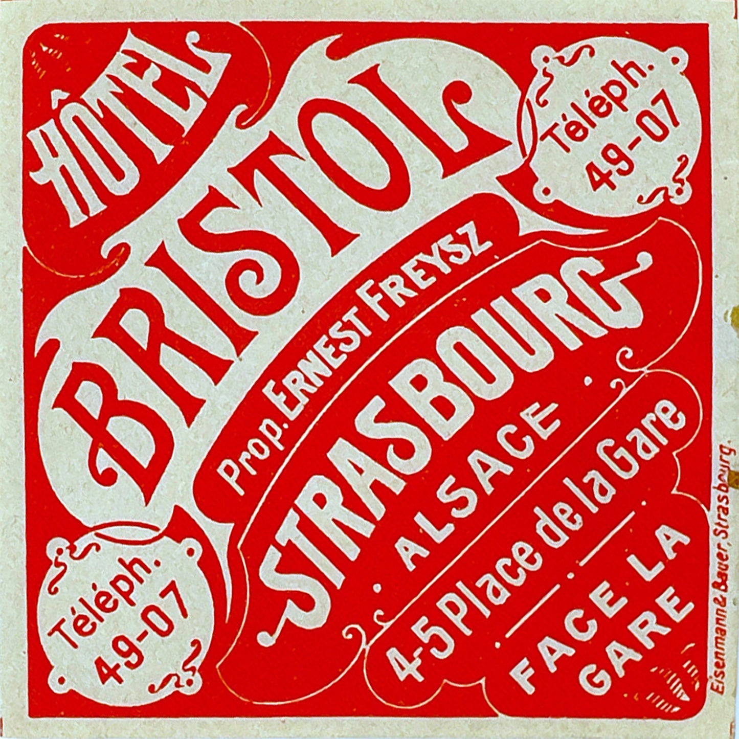 1010-19 Hotel Bristol, Strasbourg Alsace