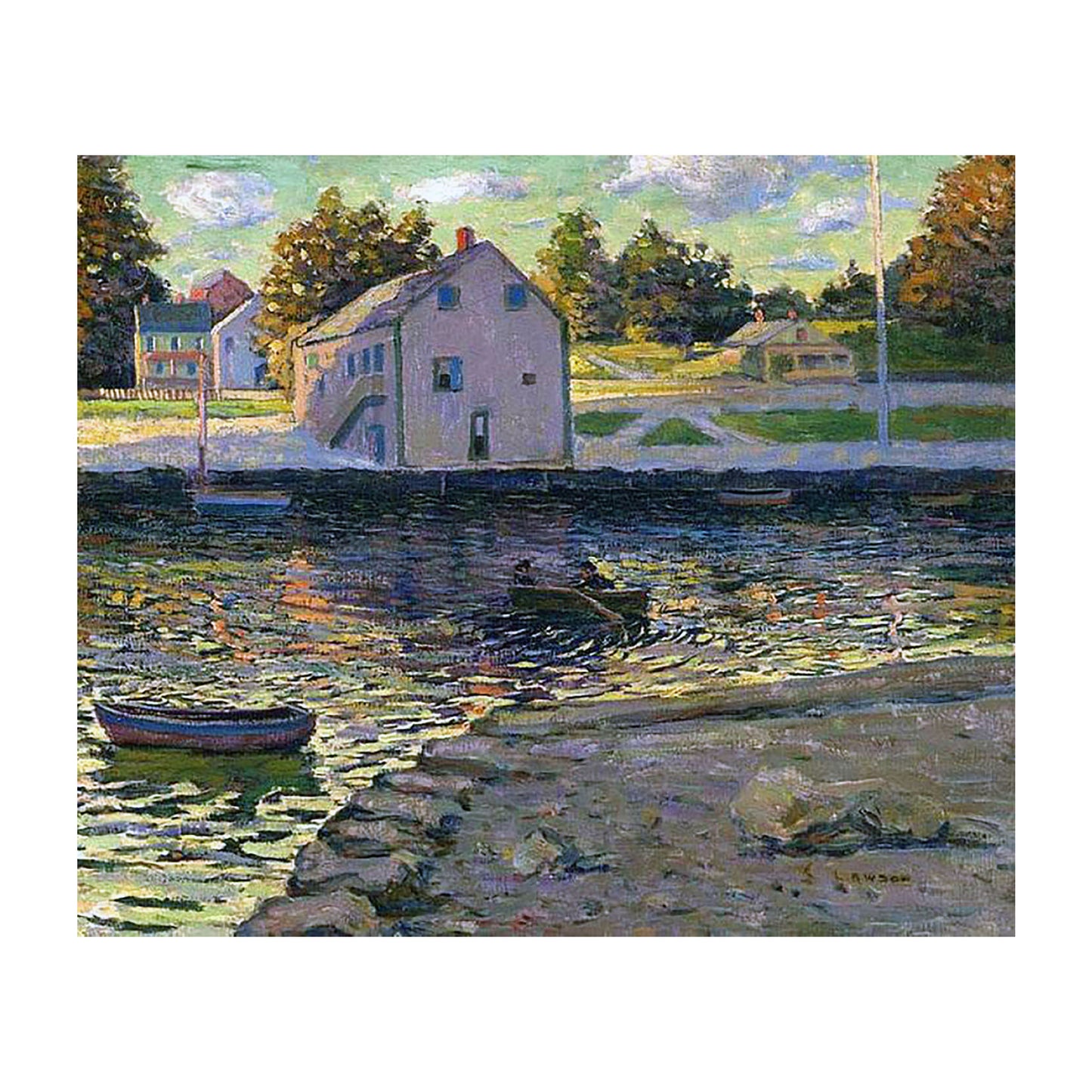 1012-20 Boating on The Connecticut River - Ernest Lawson