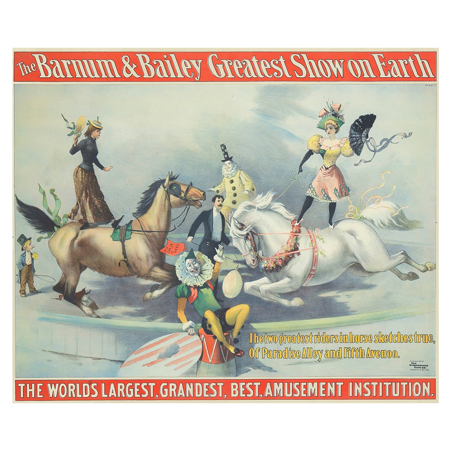 1012-50 Barnum & Bailey Greatest Show on Earth - The World's Largest, Grandest, Best Amusement Institution