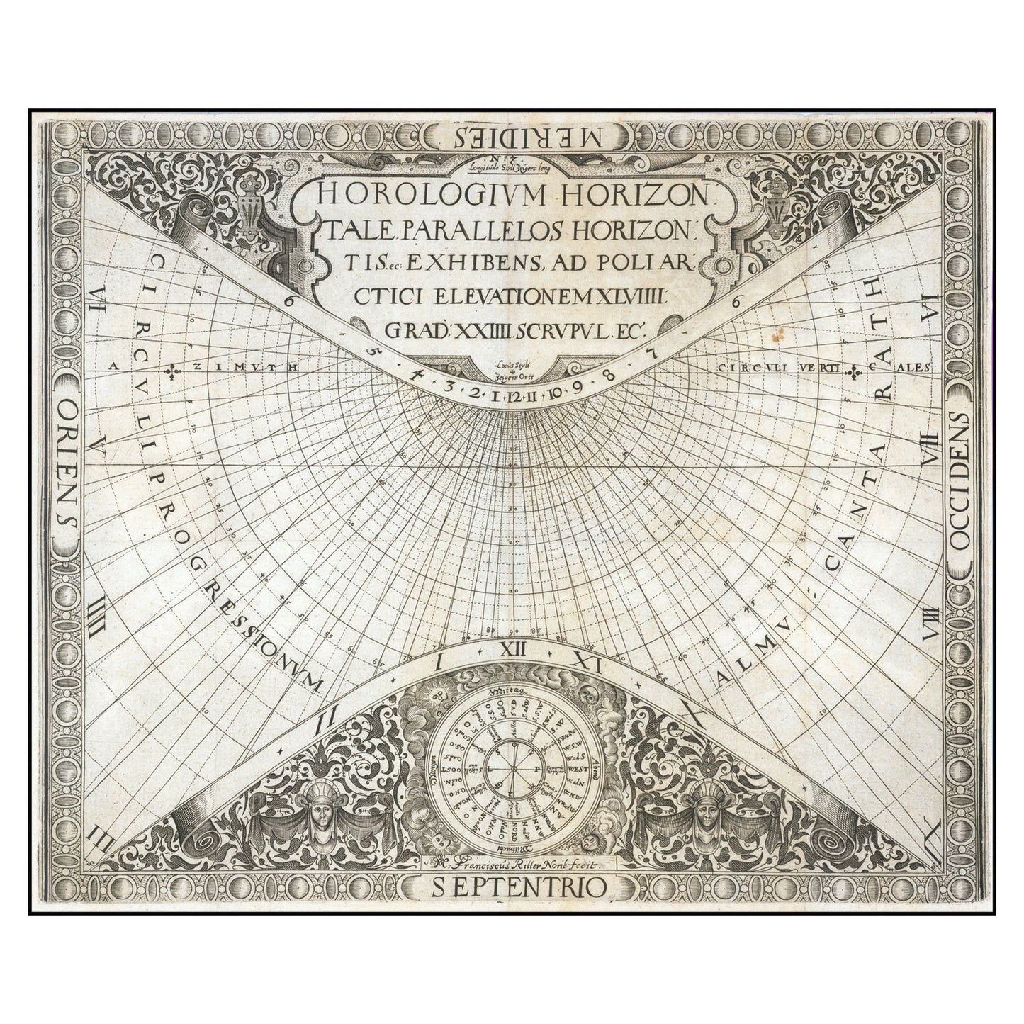 1012-67 Franz Ritter's Sundial Design No. 1