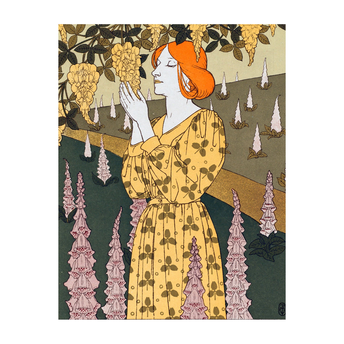 1013-18 Laburnum and Foxglove - Maurice Verneuil, 1898