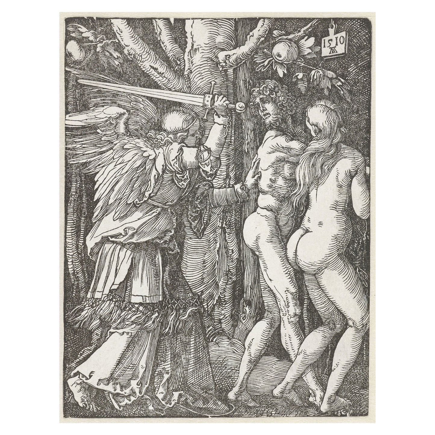 1013-38 Adam and Eve, Expelled From Eden - Albrecht Durer, 1504
