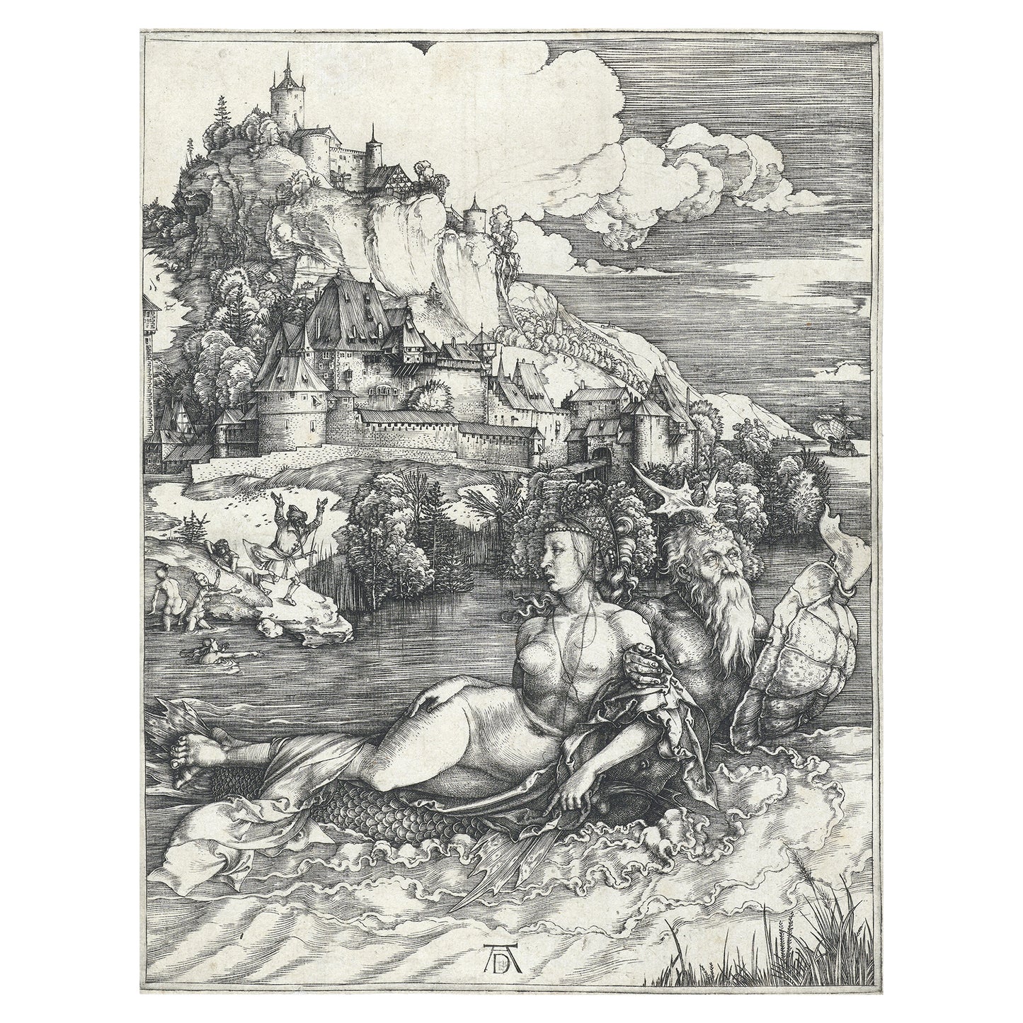 1013-40 A Sea Monster, Bearing Away a Pincess - Albrecht Durer, 1528