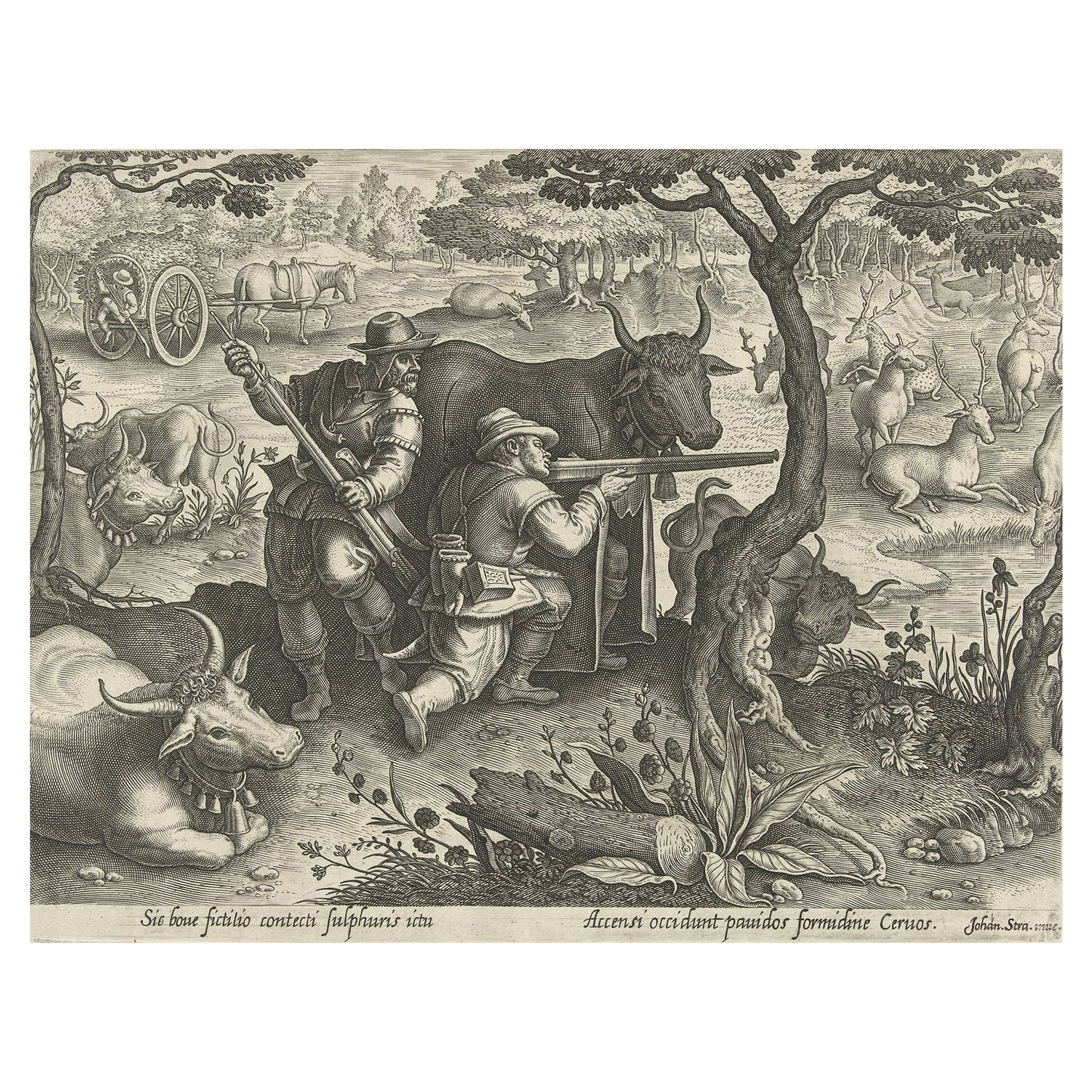 1013-70 Deer Hunting Using Camoflage - Philips Galle, 1578
