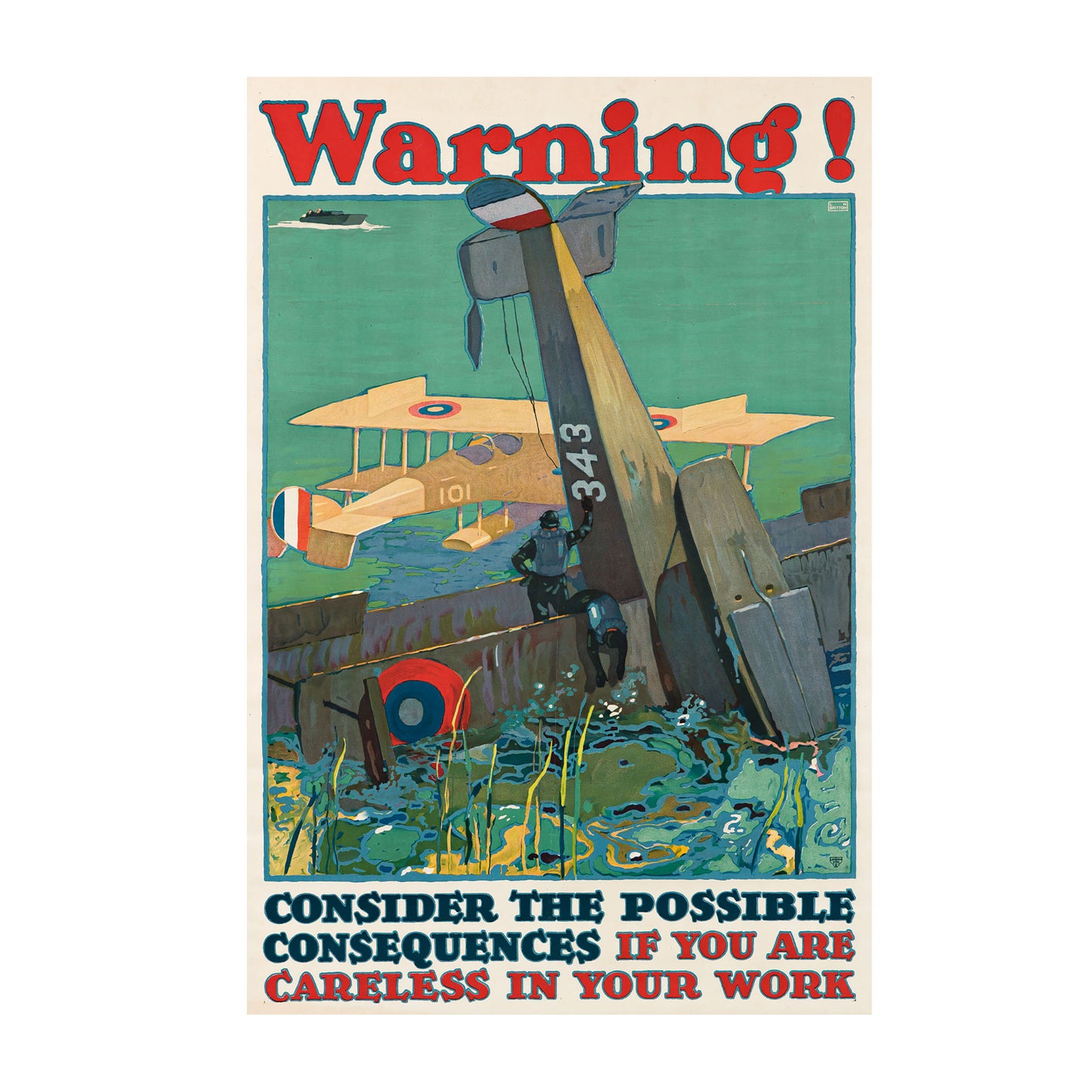 1015-104 Warning! Consider The Possible Consequences If You Are Careless In Your Work