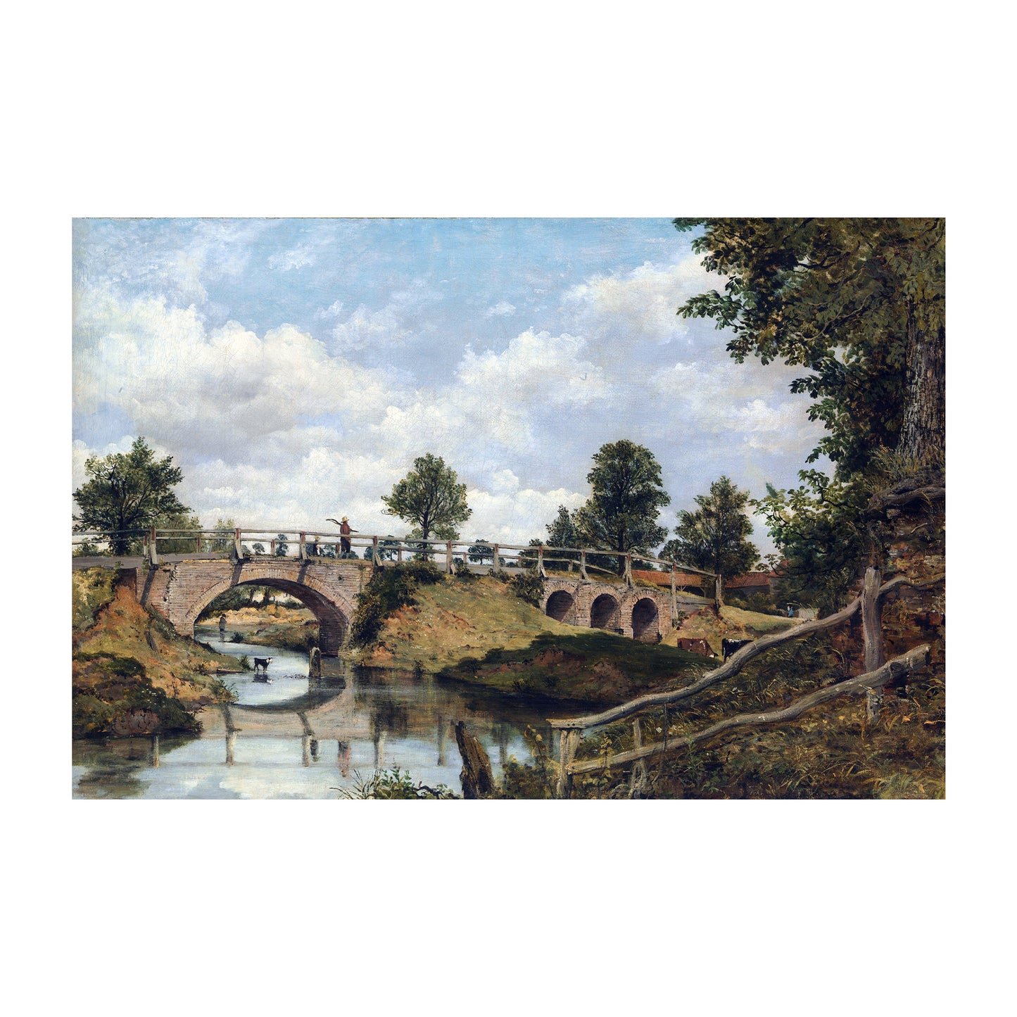 1015-118 An Old Bridge at Hendon, Middlesex, 1828 - Frederick Waters Watts