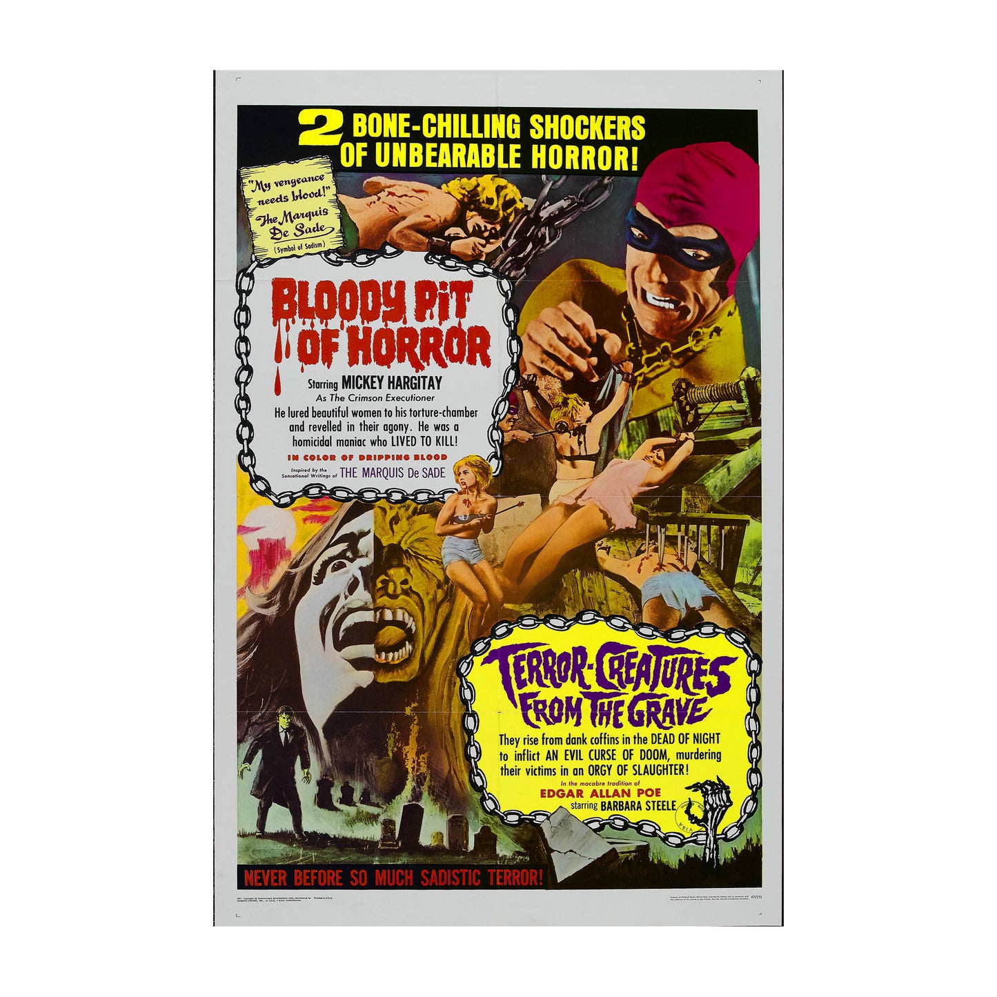 1015-131 Bloody Pit of Horror/Terror Creatures From The Grave - 1965 Pacemaker Pictures