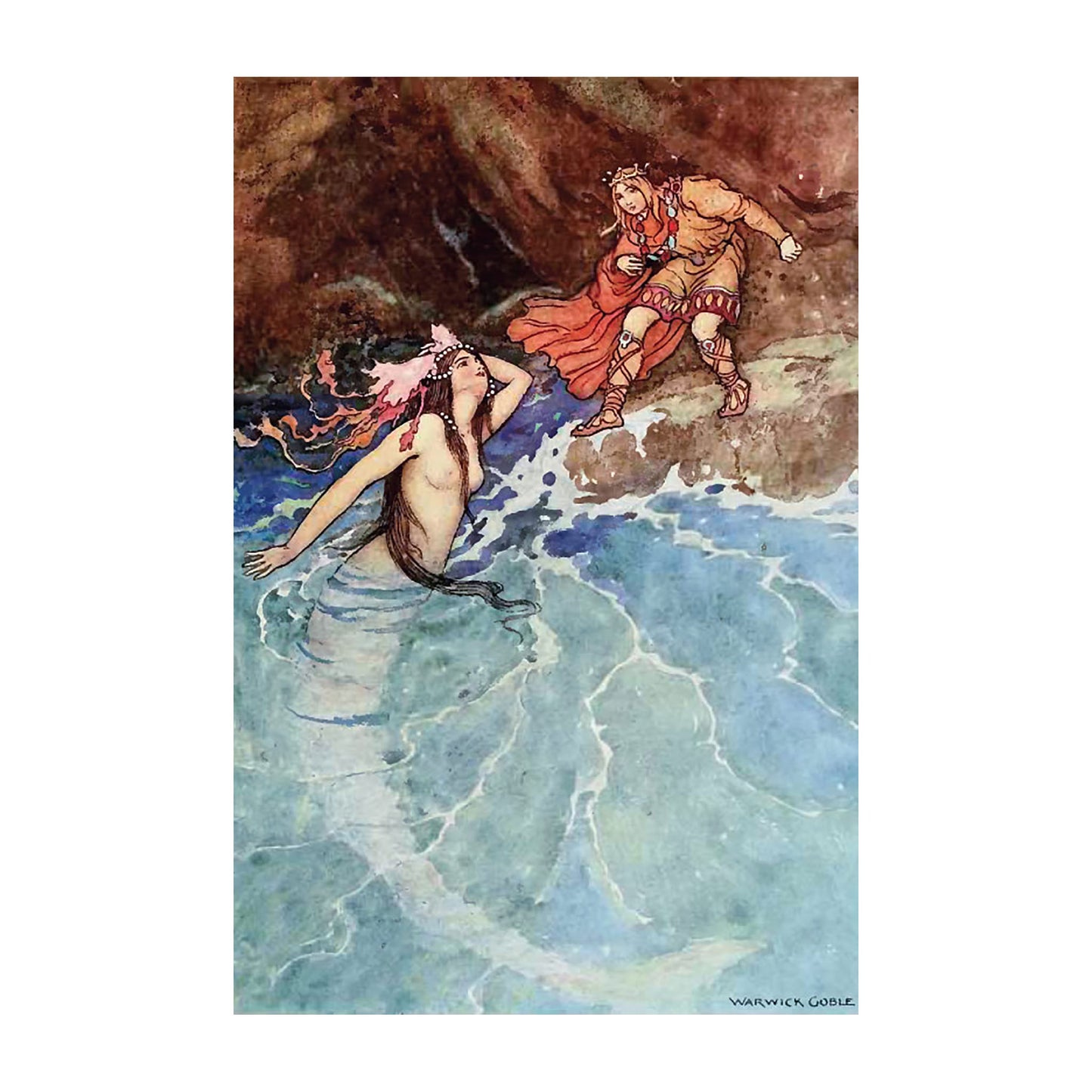 1015-40 Surprised By The Appearance of a Mermaid - Warwick Goble