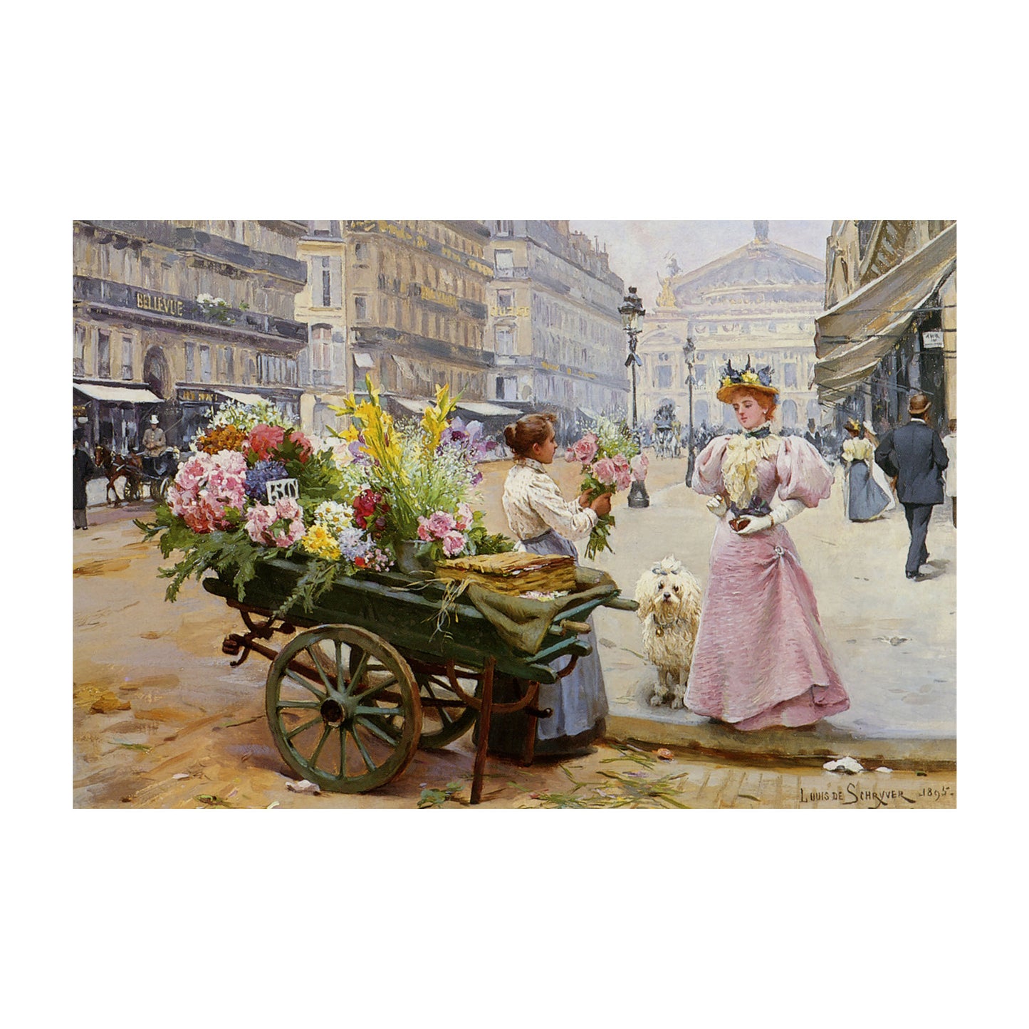 1015-48 The Flower Merchant, Avenue De L'Opera 1895 - Louis Marie De Schryver