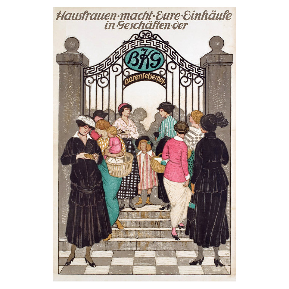 1015-92 Hausfrauen Macht Eure-Einkaufe in Geschaften Der BKG