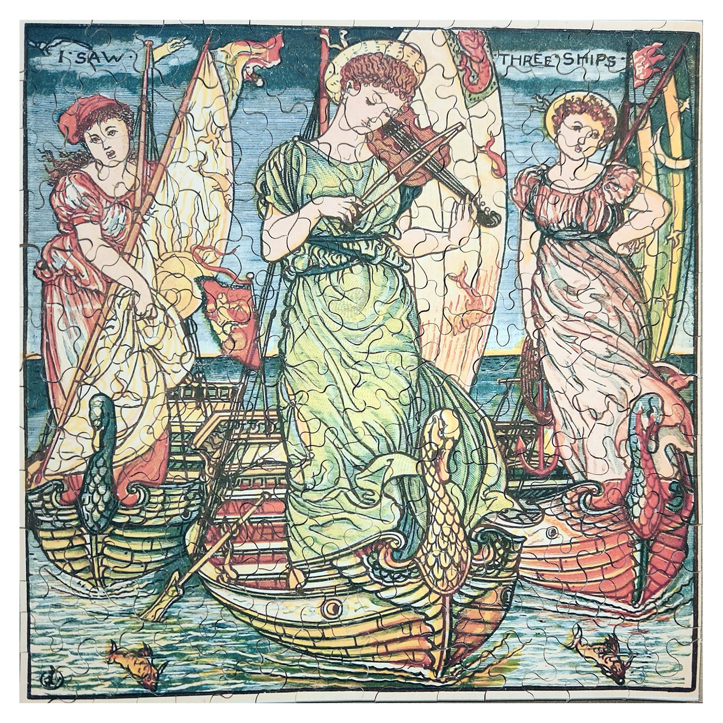 1010-165 I Saw Three Ships - Walter Crane
