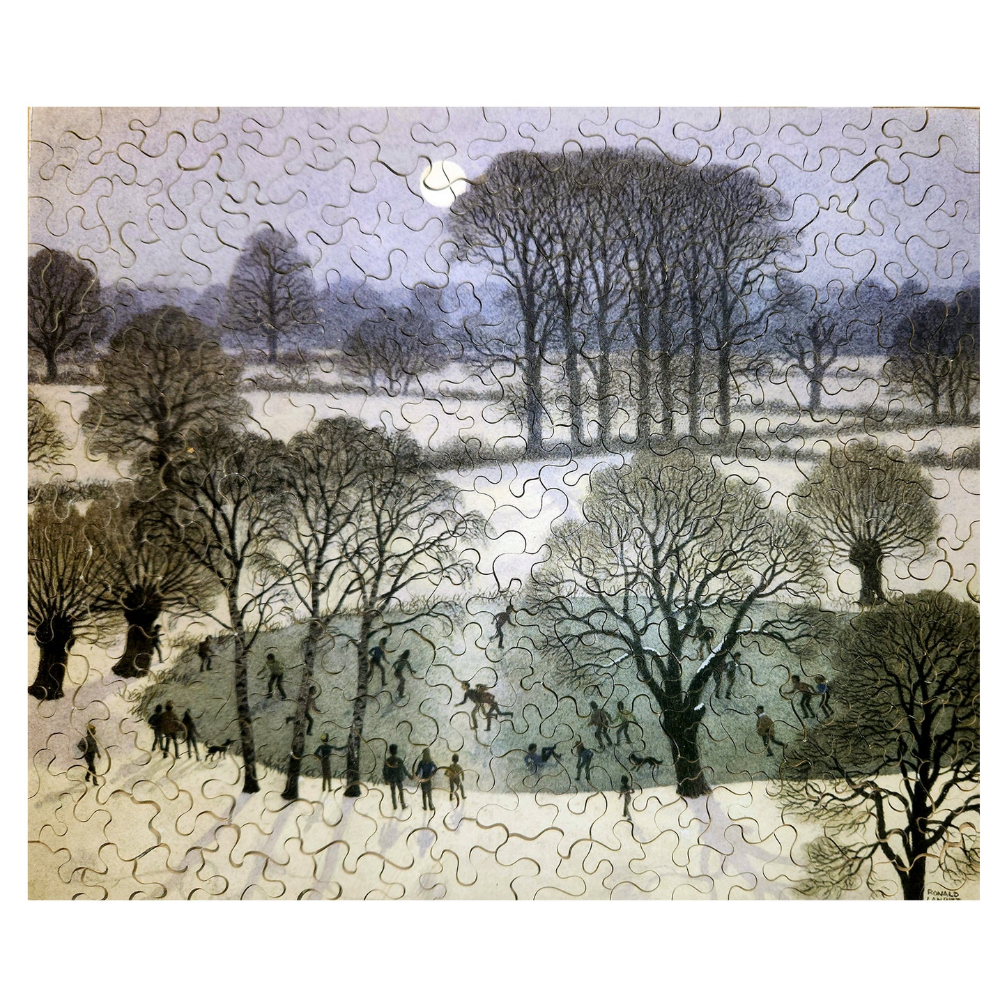 1012-116 Skating at Night - Ronald Lampitt