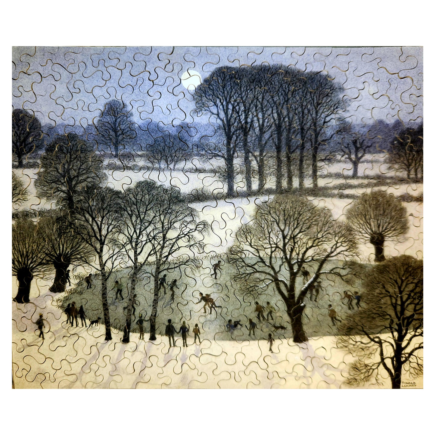 1012-116 Skating at Night - Ronald Lampitt