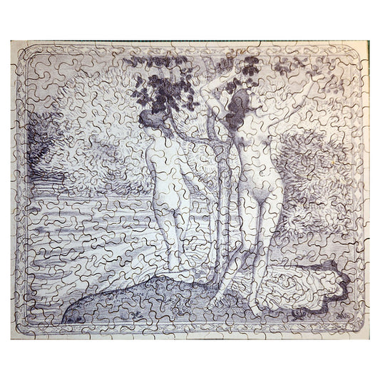 1012-33 Two Women Bathing at The Water's Edge - Aristide Maillol 1895