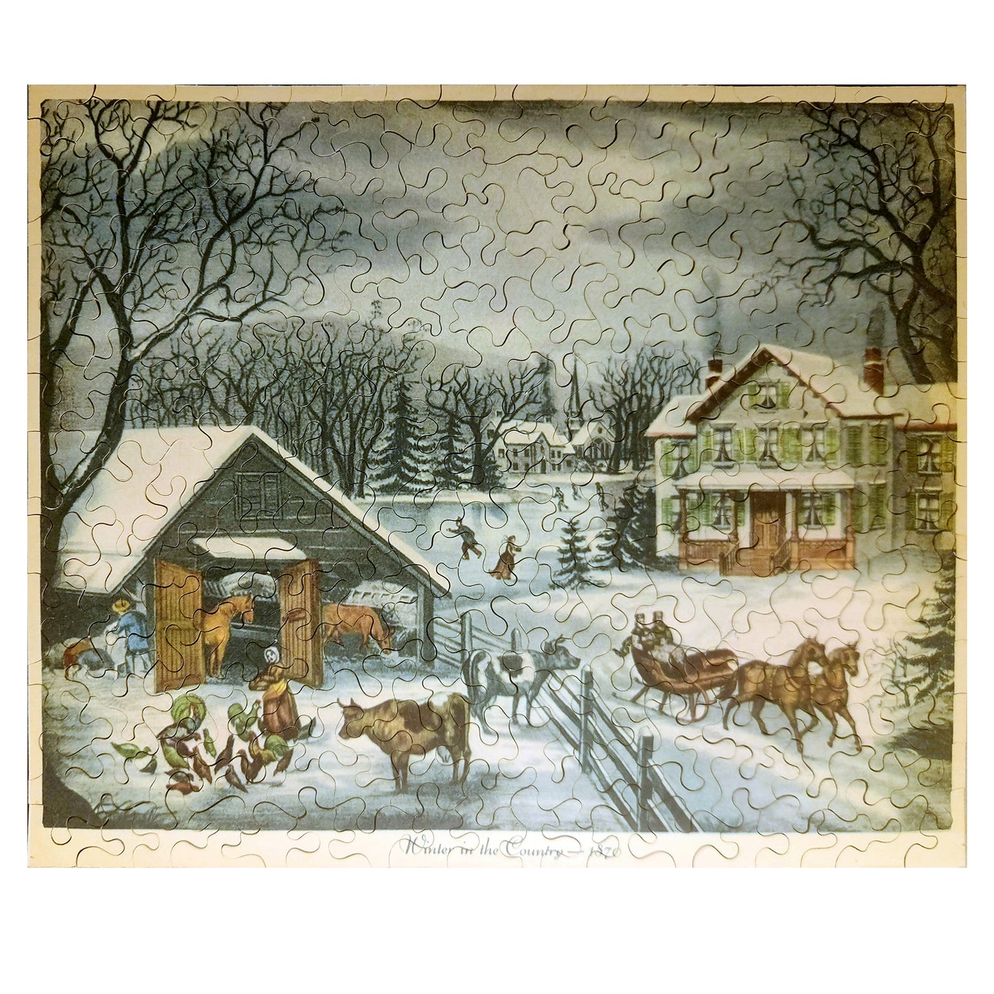 1012-55 Winter in The Country - Charles Hart, 1870