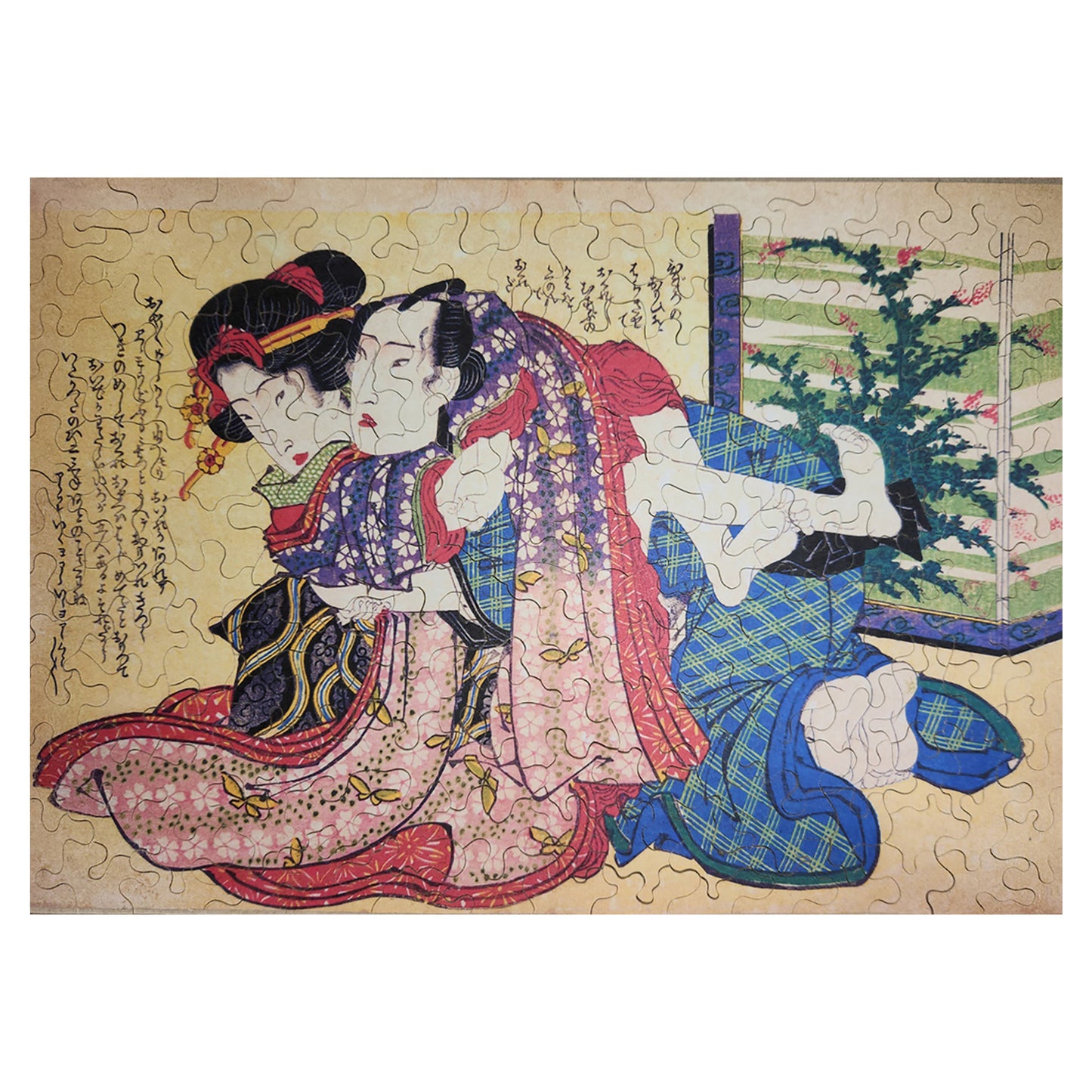 1014-59 Couple Locked in an Embrace - 1825, Keisan Eisen