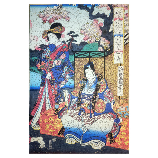 1015-32 Dais With Cherry Blossoms - Utagawa Kunisada, 1840