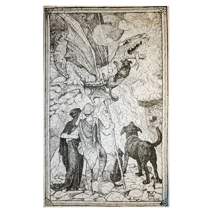 1016-212 The Three Dogs, from The Green Fairy Book - H.J. Ford, 1905