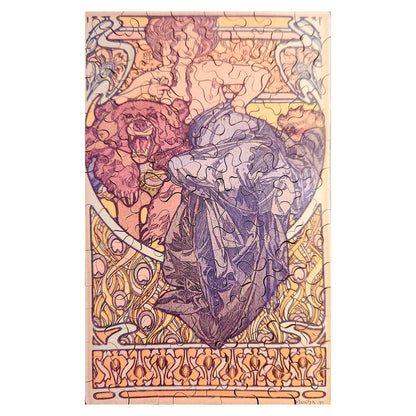 58-20 Woman With Bearskin, Plate 47 - Alphonse Mucha
