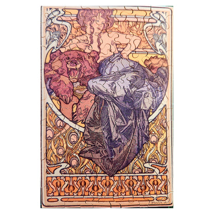 58-20 Woman With Bearskin, Plate 47 - Alphonse Mucha