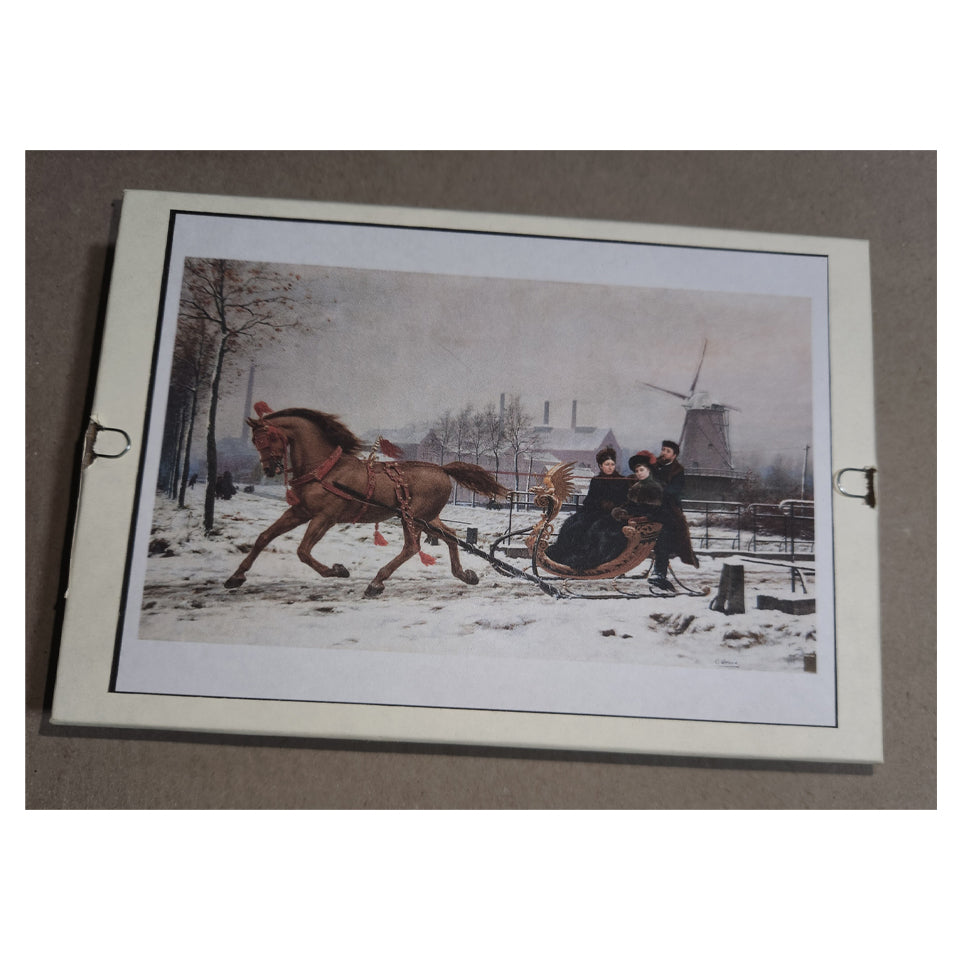 610-05 Aristocratic Family Enjoying Winter Landscape - Karel Ooms, 1885