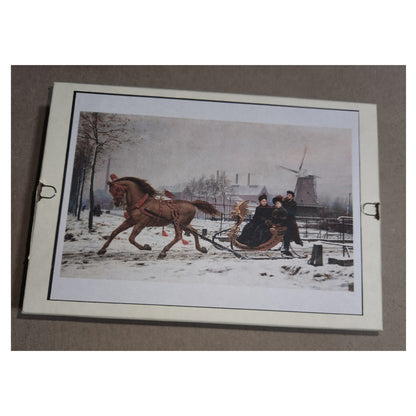 610-05 Aristocratic Family Enjoying Winter Landscape - Karel Ooms, 1885