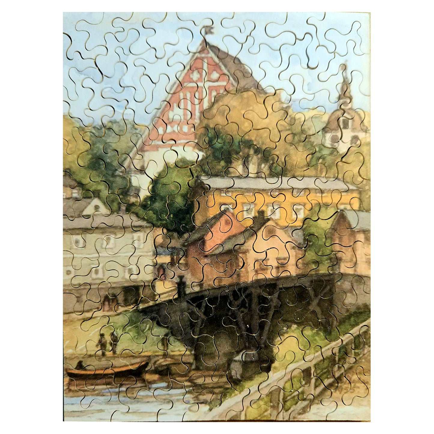 68-19 Swedish Town watercolor