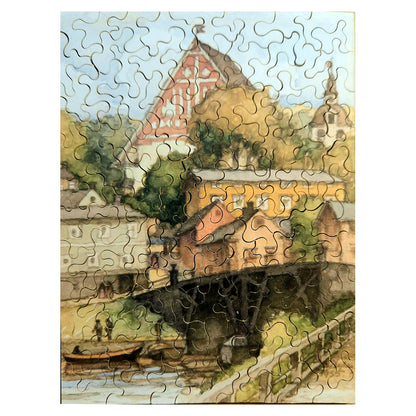 68-19 Swedish Town watercolor