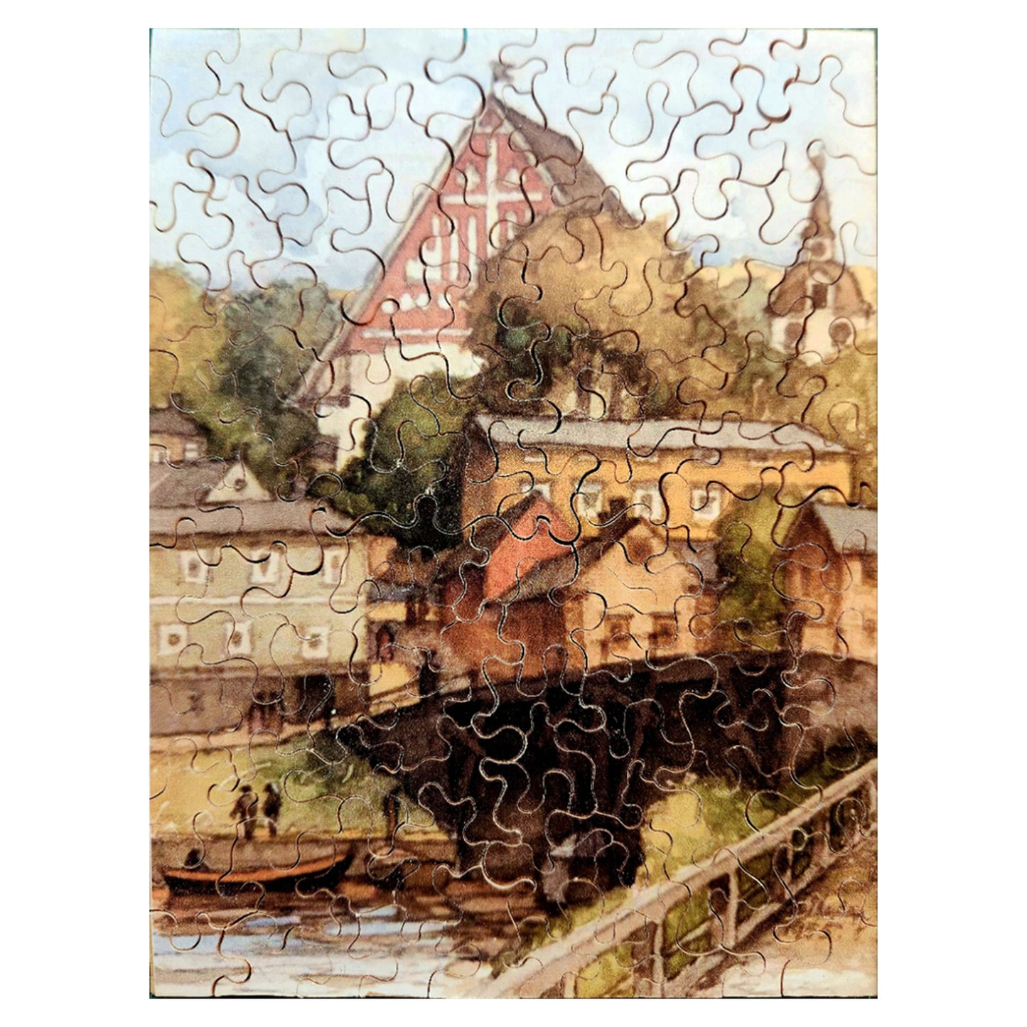 68-19 Swedish Town watercolor