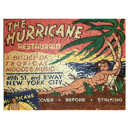 68-259 The Hurricane Restaurant, NYC Matchbook Cover
