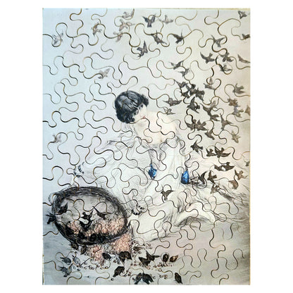 68-294 Lady Feeding Birds - Louis Icart