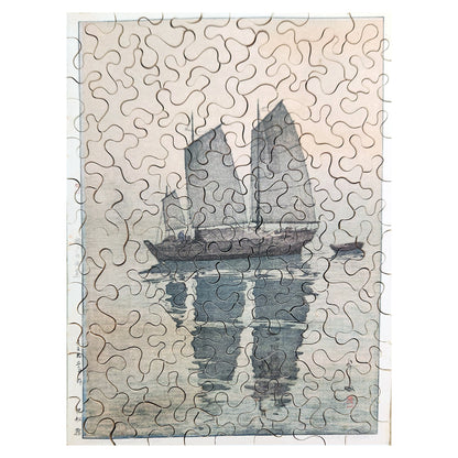 68-38 Sailing Boats in The Mist - Hiroshi Yoshida