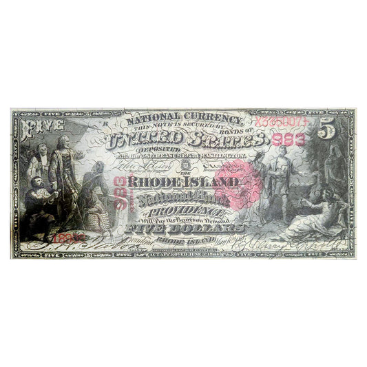 716-04 Rhode Island 5 Dollar Bill, Front 1875