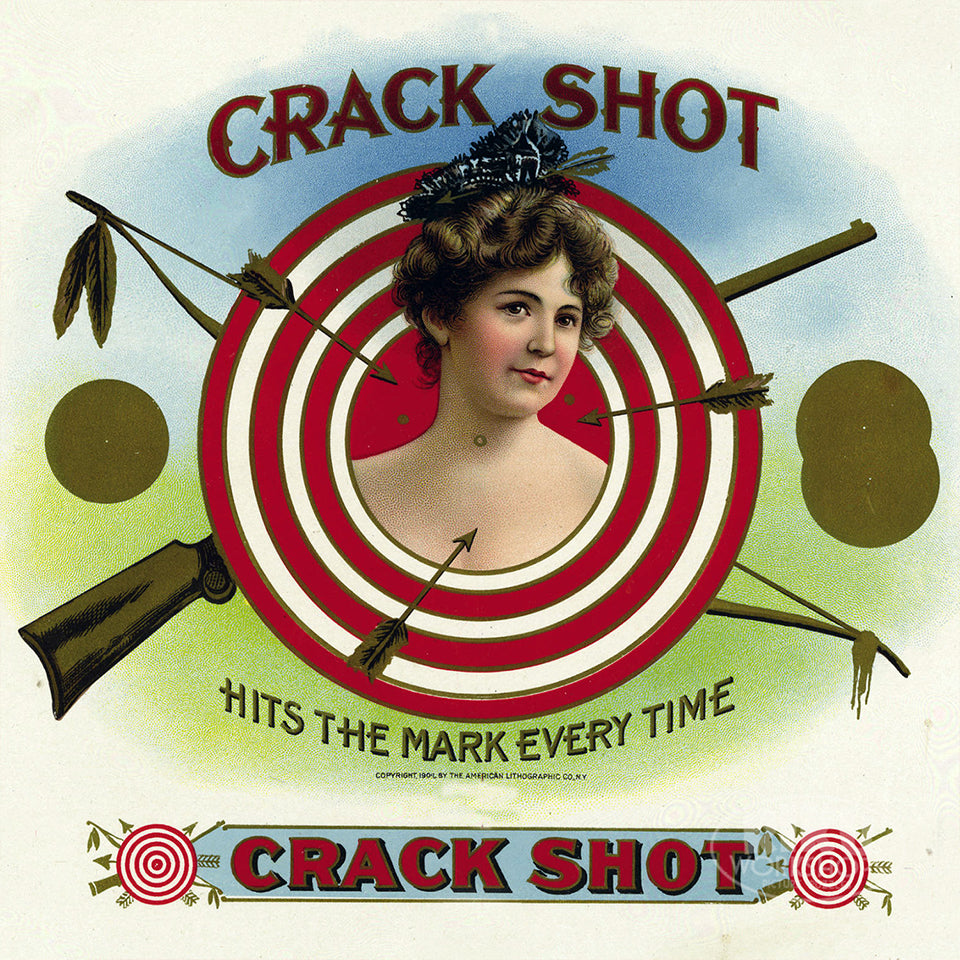 1010-127 Crack Shot Cigar Box Art