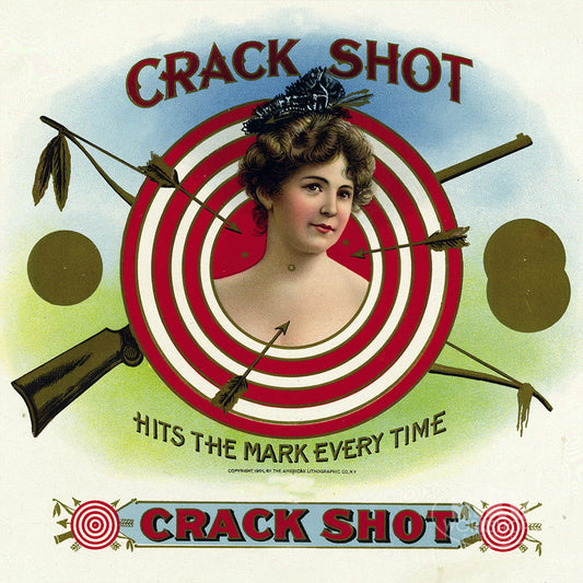 1010-127 Crack Shot Cigar Box Art