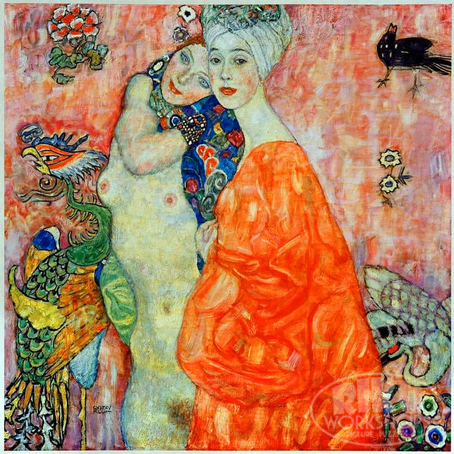 1010-65 Girlfriends - Gustav Klimt, 1916