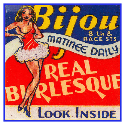 Bijou, Real Burlesque Look Inside Matchbook Cover