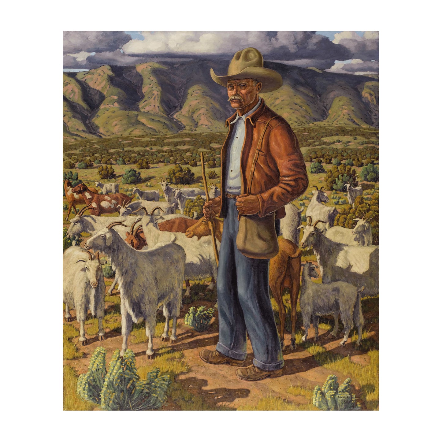 1012-04 Old Pedro The Goat Herder - Fred Darge