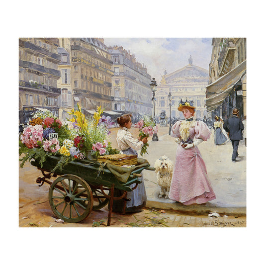 1012-09 The Flower Merchant, Avenue De L'Opera - Louis-Marie De Schryver, 1895