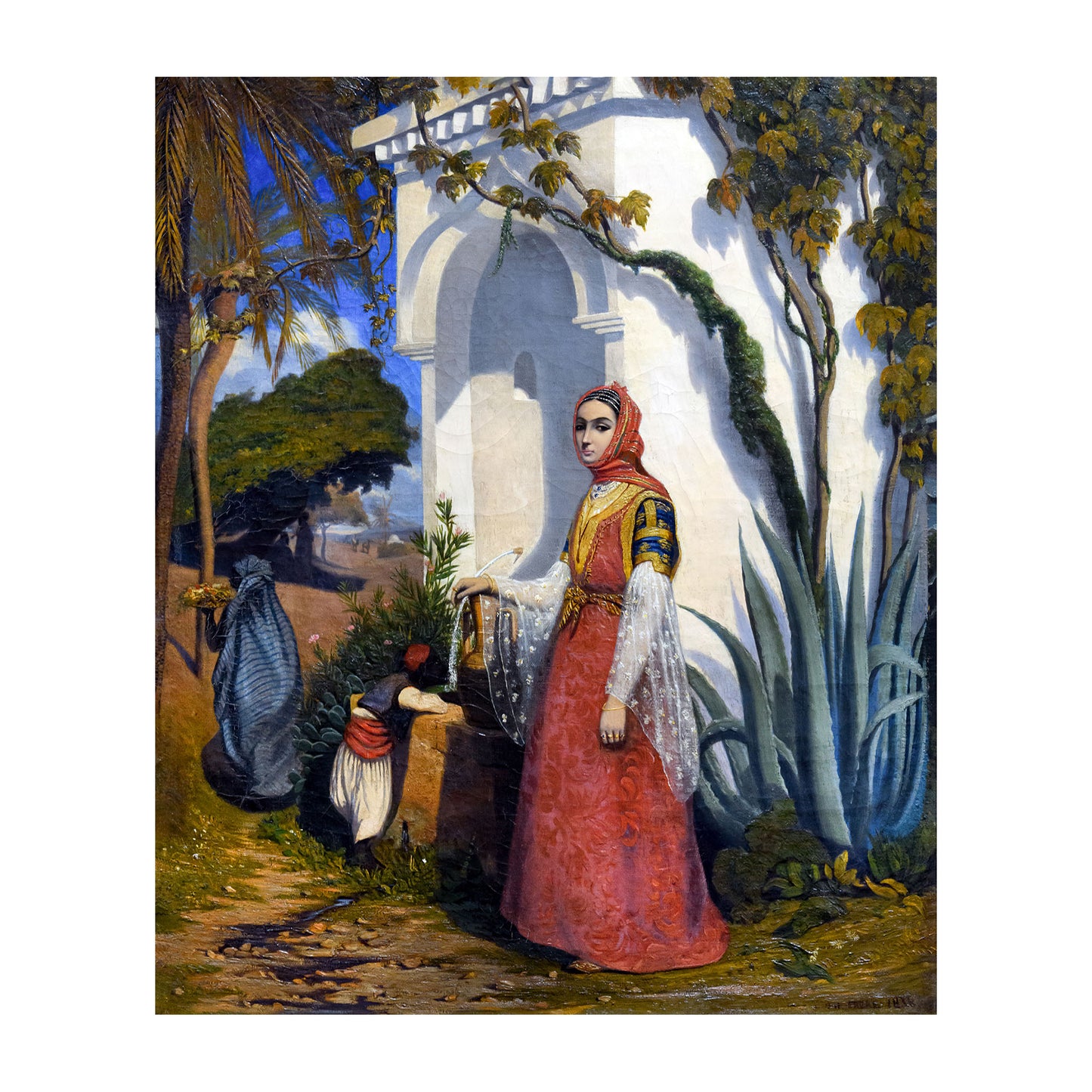 1012-19 Oriental Woman at The Fountain - Charles-Theodore Frere, 1838