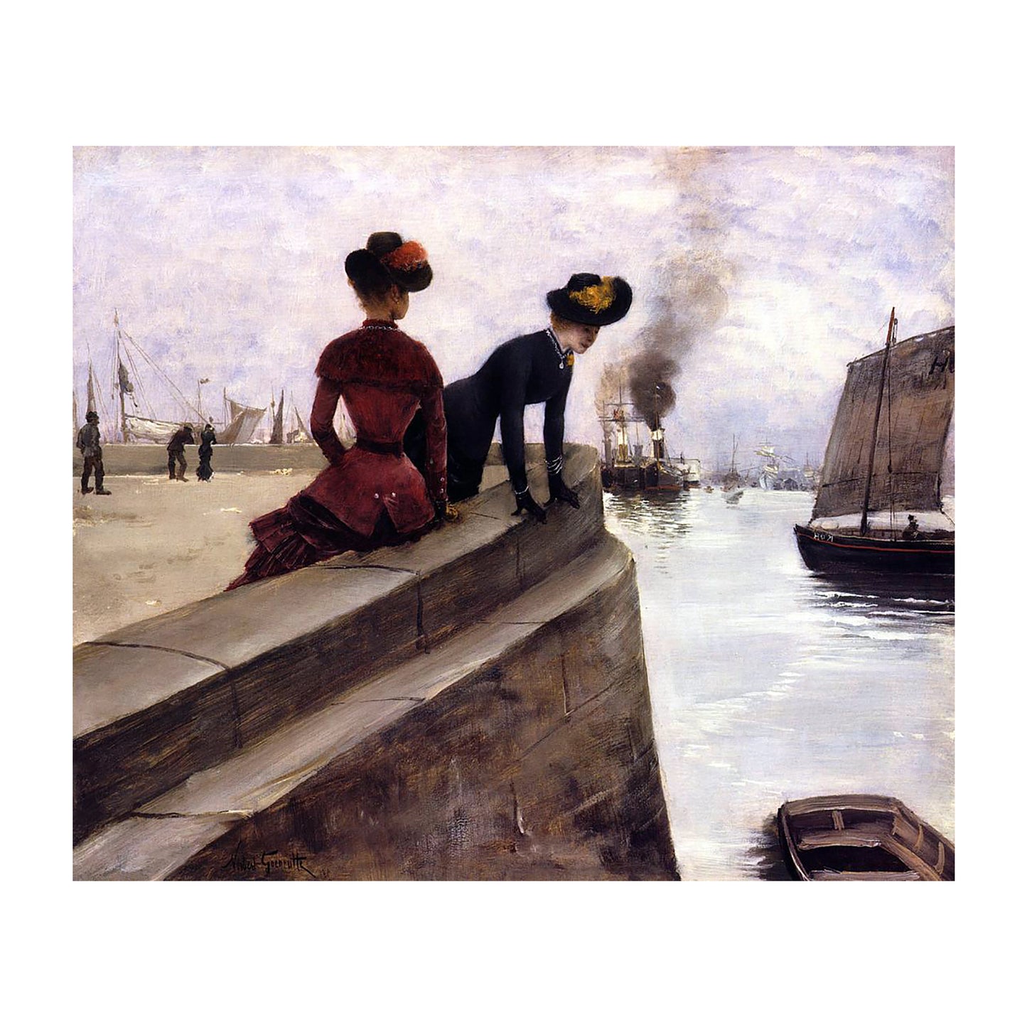 1012-26 On The Jetty, Le Havre - Norbert Goeneutte,1887