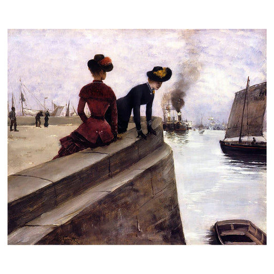 1012-26 On The Jetty, Le Havre - Norbert Goeneutte,1887