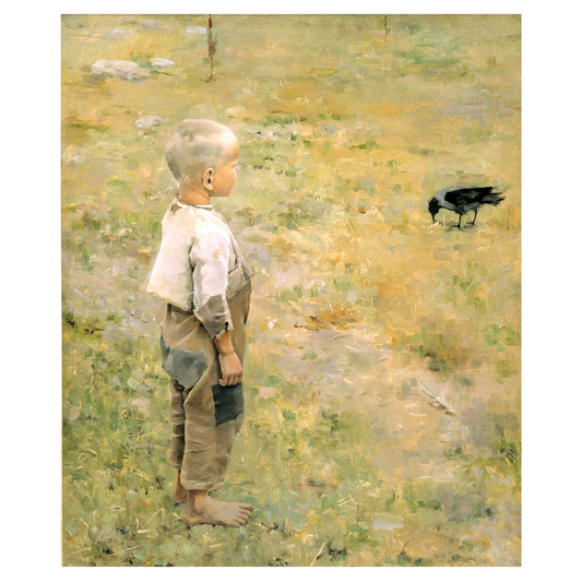 1012-27 Boy With a Crow - Akseli Gallen, 1884