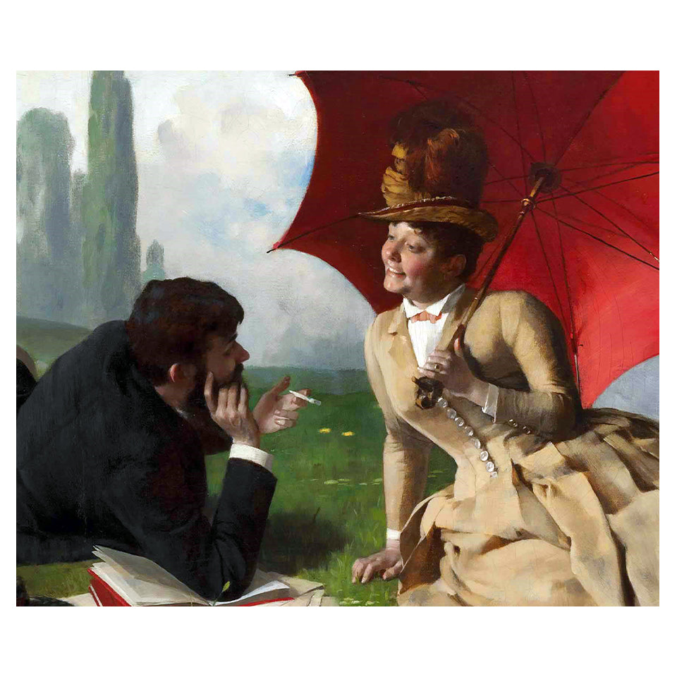 1012-34 Courting in The Countryside - Tihamer Margitay 1886